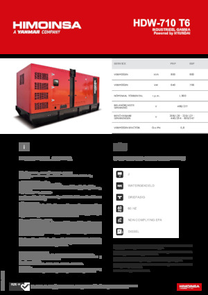 Dízel generátorok HIMOINSA HDW-710 T6