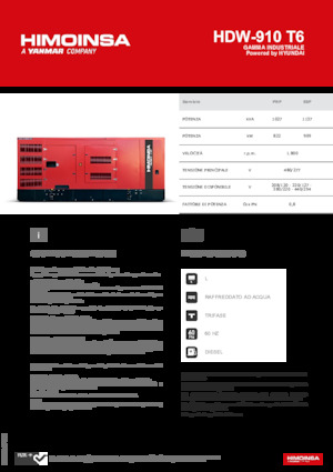 Dízel generátorok HIMOINSA HDW-910 T6