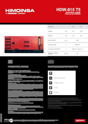 Dízel generátorok HIMOINSA HDW-915 T5