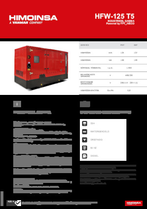 Dízel generátorok HIMOINSA HFW-125 T5