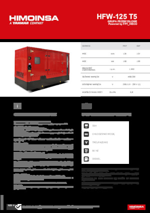 Dízel generátorok HIMOINSA HFW-125 T5