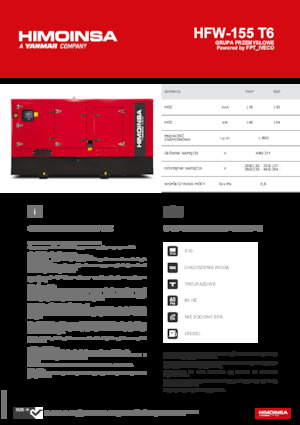 Dízel generátorok HIMOINSA HFW-155 T6
