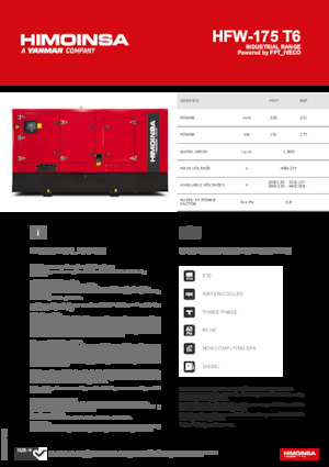 Dízel generátorok HIMOINSA HFW-175 T6
