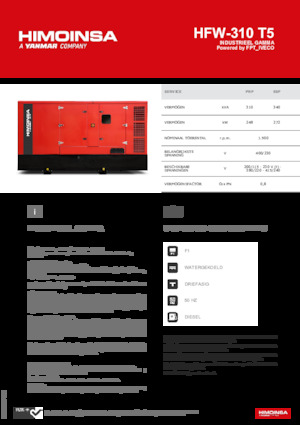 Dízel generátorok HIMOINSA HFW-310 T5
