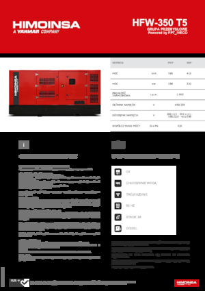 Dízel generátorok HIMOINSA HFW-350 T5