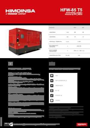 Dízel generátorok HIMOINSA HFW-85 T5