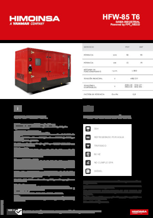 Dízel generátorok HIMOINSA HFW-85 T6