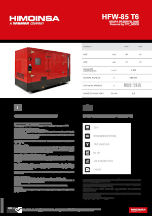 Dízel generátorok HIMOINSA HFW-85 T6