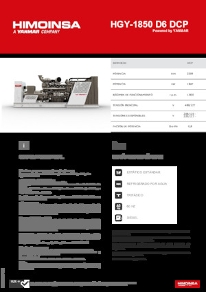 Dízel generátorok HIMOINSA HGY-1850 D6 DCP