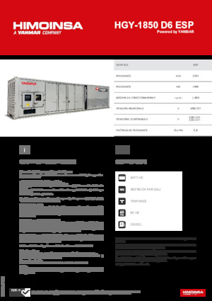 Dízel generátorok HIMOINSA HGY-1850 D6 ESP