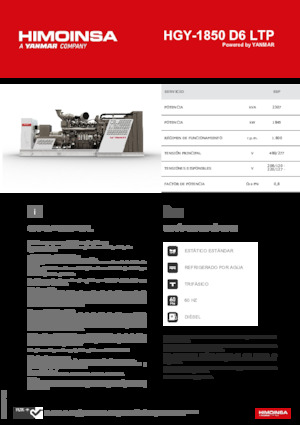 Dízel generátorok HIMOINSA HGY-1850 D6 LTP