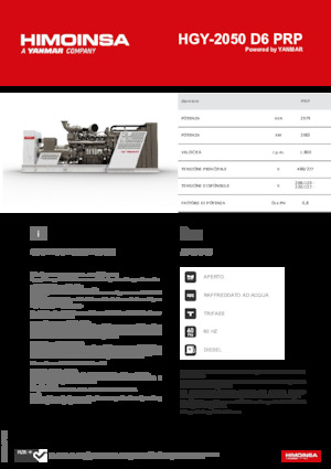 Dízel generátorok HIMOINSA HGY-2050 D6 PRP