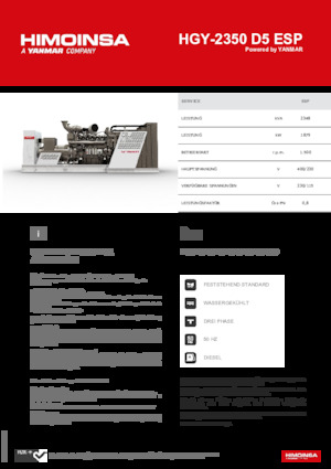 Dízel generátorok HIMOINSA HGY-2350 D5 ESP