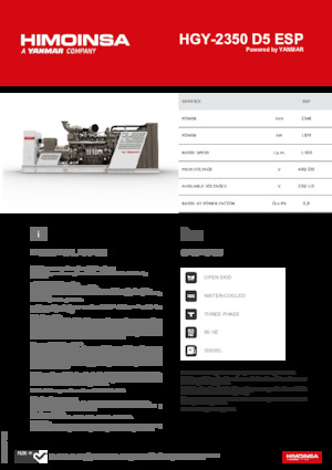 Dízel generátorok HIMOINSA HGY-2350 D5 ESP
