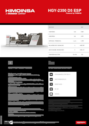 Dízel generátorok HIMOINSA HGY-2350 D5 ESP