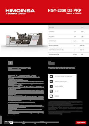 Dízel generátorok HIMOINSA HGY-2350 D5 PRP