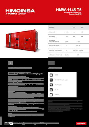 Dízel generátorok HIMOINSA HMW-1145 T5