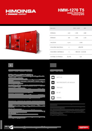 Dízel generátorok HIMOINSA HMW-1270 T5