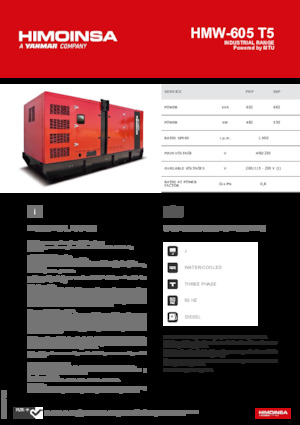 Dízel generátorok HIMOINSA HMW-605 T5