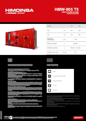 Dízel generátorok HIMOINSA HMW-905 T5