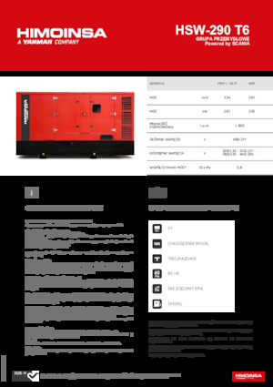 Dízel generátorok HIMOINSA HSW-290 T6