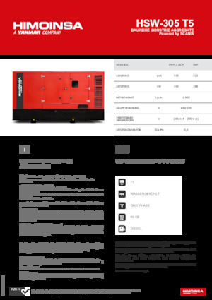Dízel generátorok HIMOINSA HSW-305 T5