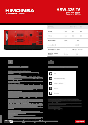 Dízel generátorok HIMOINSA HSW-325 T5