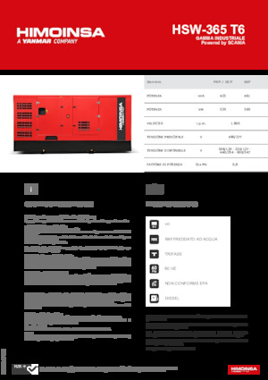 Dízel generátorok HIMOINSA HSW-365 T6