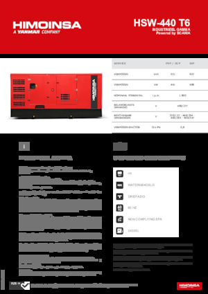 Dízel generátorok HIMOINSA HSW-440 T6