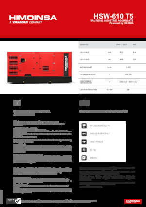 Dízel generátorok HIMOINSA HSW-610 T5