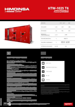 Dízel generátorok HIMOINSA HTW-1025 T6