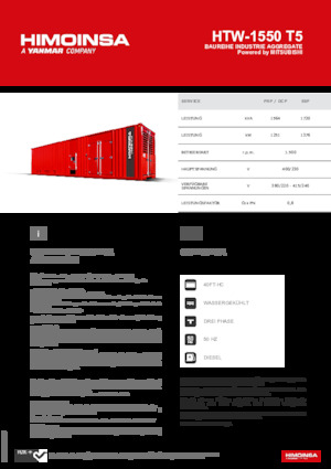 Dízel generátorok HIMOINSA HTW-1550 T5