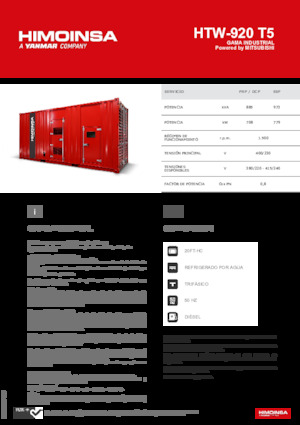 Dízel generátorok HIMOINSA HTW-920 T5