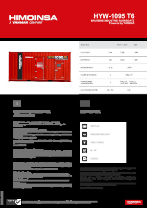Dízel generátorok HIMOINSA HYW-1095 T6