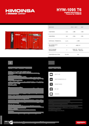 Dízel generátorok HIMOINSA HYW-1095 T6