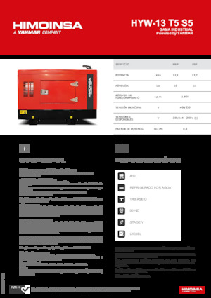 Dízel generátorok HIMOINSA HYW-13 T5 S5