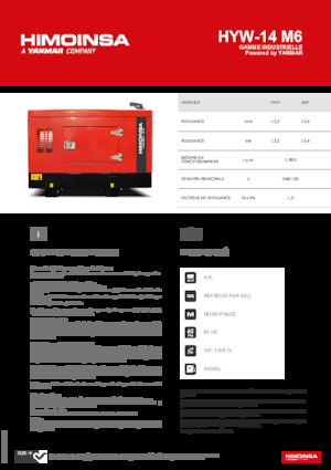 Dízel generátorok HIMOINSA HYW-14 M6