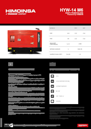 Dízel generátorok HIMOINSA HYW-14 M6