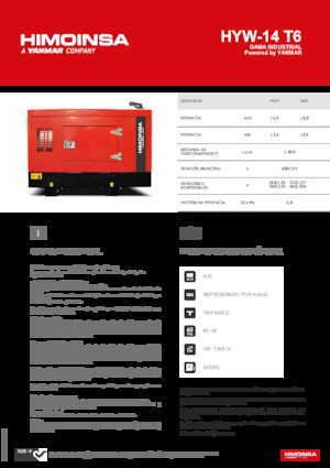 Dízel generátorok HIMOINSA HYW-14 T6