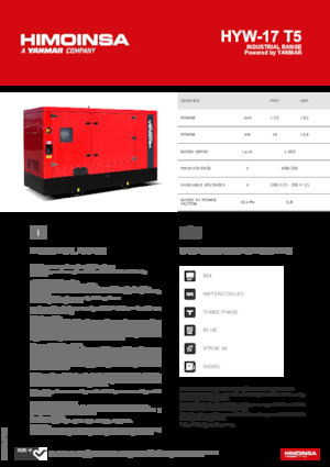 Dízel generátorok HIMOINSA HYW-17 T5