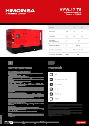 Dízel generátorok HIMOINSA HYW-17 T5