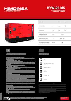 Dízel generátorok HIMOINSA HYW-20 M5