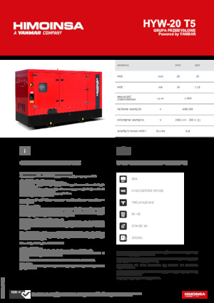 Dízel generátorok HIMOINSA HYW-20 T5