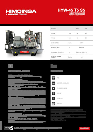 Dízel generátorok HIMOINSA HYW-45 T5 S5