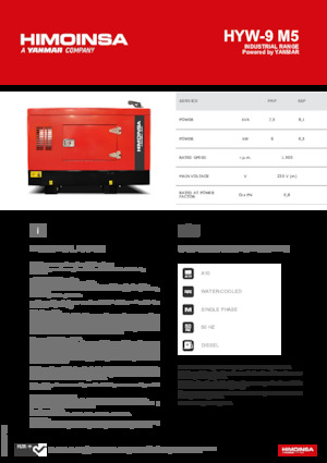Dízel generátorok HIMOINSA HYW-9 M5