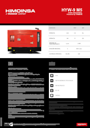 Dízel generátorok HIMOINSA HYW-9 M5