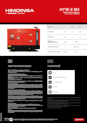 Dízel generátorok HIMOINSA HYW-9 M5