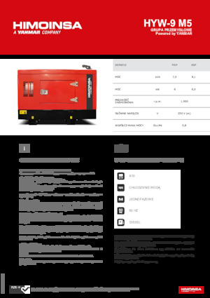 Dízel generátorok HIMOINSA HYW-9 M5