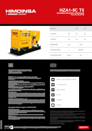 Dízel generátorok HIMOINSA HZA1-5C T5