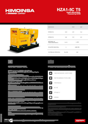 Dízel generátorok HIMOINSA HZA1-5C T5